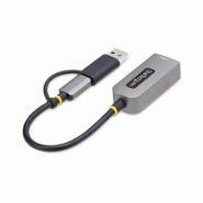 Adaptateur USB-C vers Ethernet avec Dongle USB-A, 10/100/1000Mbps, Adaptateur Réseau USB 3.0 vers Gi_2