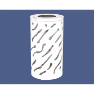 Corbeille Venise 80 litres - Ø 450 x h. 845 mm ou Ø 450 x ht 1010 mm - Acier et tôle découpée_2