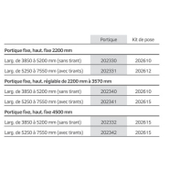 Portique limiteur d'accès universel fixe - Traverse coulissante et hauteur réglable de 2,2 à 4,5 m_2