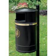 Corbeille publique 50 litres - CONVIVIALE - acier galvanisé et aluminium laqué_2