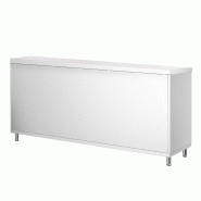 Meuble bas inox central P 700 mm avec portes - 1800_2