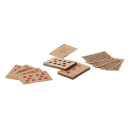 Set de jeux en bois - Dominos et jeu de 52 cartes - Couleur naturelle - 135g_2