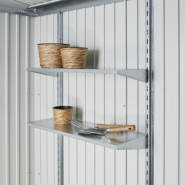 Abri de jardin en métal 4,92 m² Biohort Europa 4A - Ep. 0,53 mm - Gris avec accessoires inclus_2