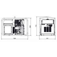 GE 10000 HZDM Groupe électrogène - Mosa - Diesel HATZ 1D90 - 50 Hz - 10 kVA_2