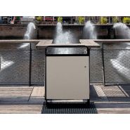 La corbeille PLAZA - poubelle publique - The Italian Lab - L 600, P 300, H 870 mm - capacité 75 L_2