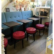 Pouf 01313 - Tabouret bas de restaurant Montbel - Hauteur 48,5 cm - Réf. 9500_2