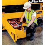 Nacelle compacte JCB S1530E adaptée pour passage de portes standards