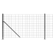 Vidaxl clôture en treillis métallique avec bride anthracite 1,1x10 m 154306_2