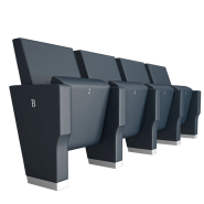 Fauteuil ergonomique avec assise fixe ou rabattable pour auditorium, salles de conférence, de cinéma ou de théatre -royale