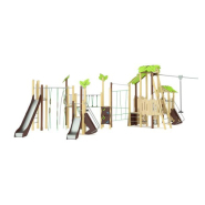 Parcours tyrolienne pour enfants +2 ans - ST-17-090 - Transalp avec toboggans, tyrolienne et traversées variées_2