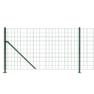 Vidaxl clôture en treillis métallique avec bride vert 1x25 m 154169_2