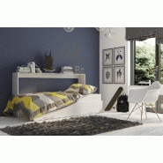 Armoire lit escamotable VERTIGO blanc mat - Couchage quotidien 90x200 cm - Ouverture transversale_2