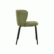 Break - Chaise empilable en tissu vert_2
