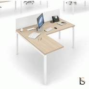 Bureau avec retour dégagé Yard - MARTEX - 160, Blanc_2