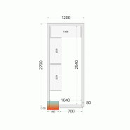 Chambre froide positive CRPF1227 Blanc 1200 x 2700 x 2200 mm TEFCOLD_2