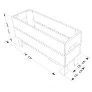 H2 - Caisses en bois jardinières Simply A Box - L18 x H29 x P54 cm - Bois brut ou 6 coloris de lasure à l'eau_2