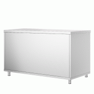 Meuble bas inox central P 700 mm avec portes -_2