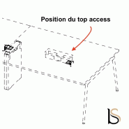 Top access pour table de réunion X3 - Officity. - Anthracite, Sans perçage_2