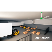 Ventilateur de plafond grand format MEGA AXIAL MANN BRUSHLESS - Diamètre de 4 à 7 m - HVLS pour été et hiver_2