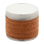 Bougie senteur vanille - parfumée - boîte en étain avec ficelle - couleur marron - 106 gr_2