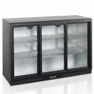 Arrière - bar 3 portes vitrées coulissantes et 6 clayettes chromées - 288 L | Tefcold - BA30S-3_2