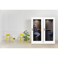 Cabine acoustique Camden Two - MDF et plexiglas - Réduction acoustique 31 dB - Capacité 2 personnes_2