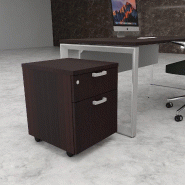 Caisson mobile monocolore avec tiroir pour dossiers suspendus  - MOBEL LINEA - Wengé_2