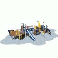 Structure pour aire de jeux en inox - 4 tours et étrave - Gamme Cargo - Réf: bi5b_2