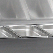 Vitrine réfrigérée GN1/4 GVC33-150 S/S Inox L1500mm 33589 TEFCOLD_2