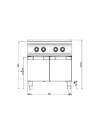 Cuiseur à pâtes électrique sur placard - 2 cuves de 40 litres - Gamme DOMINA PRO 900 - Référence CPE98A_2