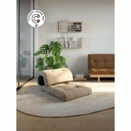 Fauteuil futon convertible WRAP - Design japonais et scandinave - Coloris naturel_2