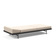 INNOVATION LIVING - Canapé design Puri convertible lit 195x80 cm en tissu Argus Natural avec table en noyer_2