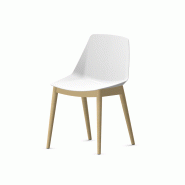 Lot 4 chaises Suite pieds bois blanc_2