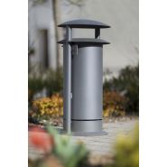 523.002 - Poubelle publique ABES - 50L, acier avec support à deux tubes_2