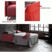 Canapé convertible Phebus 140x195 - tissu Maracaibo vieux rose piqué - design chic italien_2