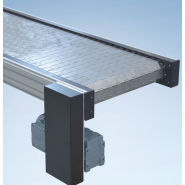 Convoyeur à tapis modulaire compact et flexible - MBF-P 2040.86 - MK Technology Group - Résistant avec charnières en acier pour produits chauds ou à arêtes tranchantes_2