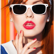 Lunettes de soleil Xaloc - en plastique - protection UV 400 - couleur blanc_2