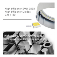 Downlight saillie LED 20W - Osram chip IP20 - lumière 4000K - réf DOSAIOSR20W4K_2