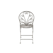 Chaise jardin pliable Ravi en métal gris - Fer forgé - Style provincial - L42 x H93 x P52 cm_2