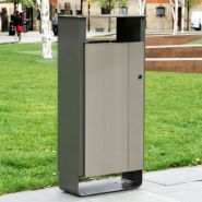 Electra - Poubelle publique Glasdon - 60 à 65 litres avec cadre en acier revêtu et panneaux Vandalex_2