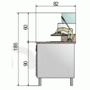 Morello forni - meuble réfrigéré 2 portes et 5 tiroirs avec pizzarella intégrée_2
