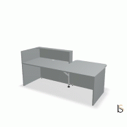 Banque d'accueil TERA avec accès PMR par MDD - 226, Gauche, Gris aluminium_3