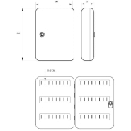 Boîte à clés Kibox 2 - 45 clés - acier embouti et fixation murale - Thirard_2
