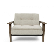 Innovation Living - Fauteuil design Dublexo Frej Mixed Dance Natural - Convertible lit 90x115 cm - Piétement chêne fumé_2