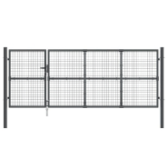 Vidaxl portal de jardin maille anthracite 350x175 cm acier galvanisé 154543_2