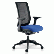 Siège bureautique Wi max dossier filet - Sokoa - Bleu, Non, Réglable 3D, Oui, Classique_0