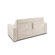 Canapé-lit DREAMER 3 places - Convertible EXPRESS 140x197 cm - Matelas 16 cm - Velours côtelé perle - Fabrication italienne_2