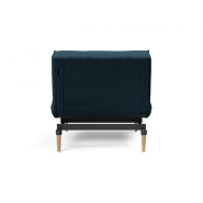 Innovation Living - Fauteuil Splitback Styletto Convertible Lit 90x115 cm - Pieds Chêne Naturel - Tissu Argus Navy Blue_2