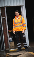 Sweat-shirt de travail zippé à capuche - Réf: YHVK07 - Yoko - Hi Vis Yellow et Orange - EN ISO20471 Classe 3_2