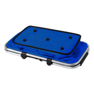 Glacière pique-nique - panier pliable en aluminium avec poignées rembourrées - polyester 600D - couleur bleue_2